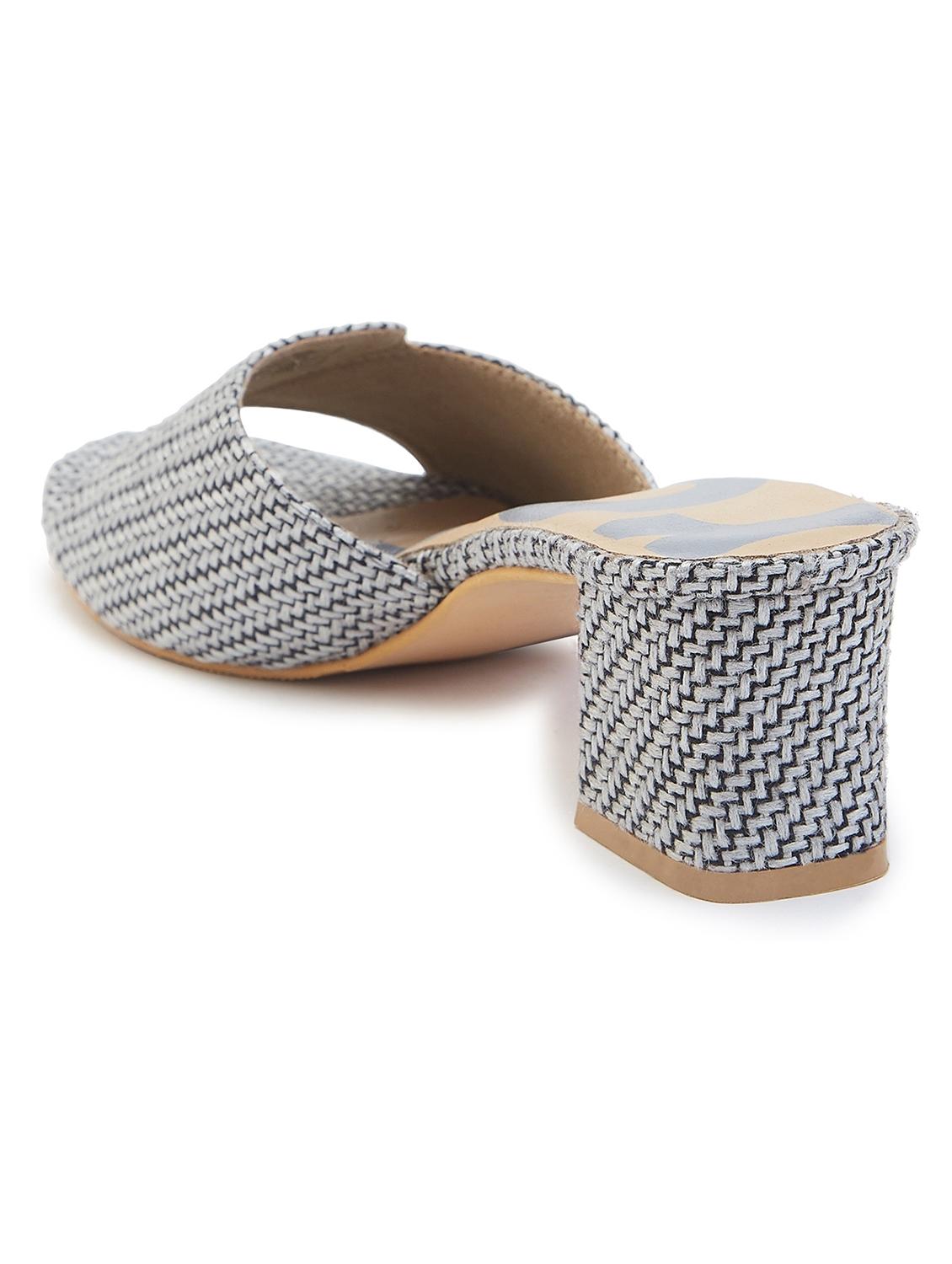 women grey block heel sandal - 21689370 - Standard Image - 2