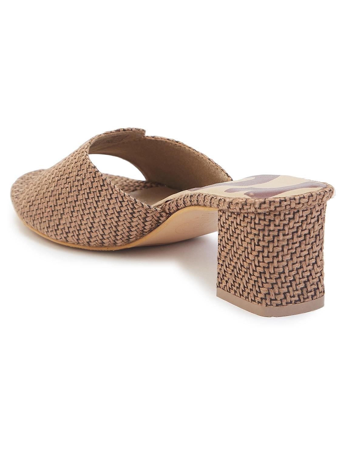 women bronze block heel sandal - 21689371 - Standard Image - 2
