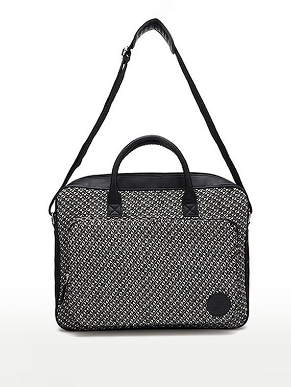 men black printed adjustable strap laptopbag - 21689805 -  Zoom Image - 0