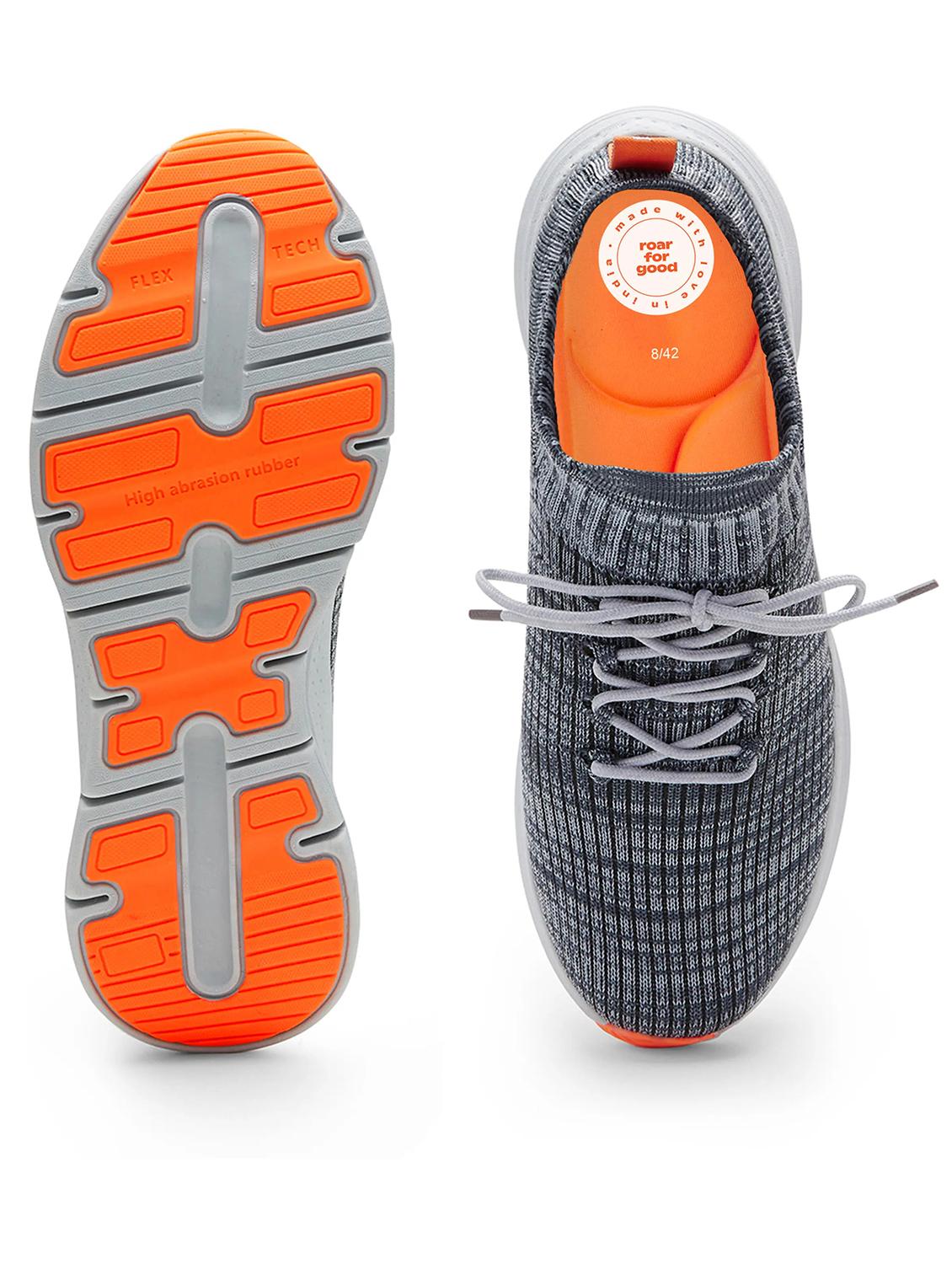 grey lace up casual shoes - 21689807 - Standard Image - 2