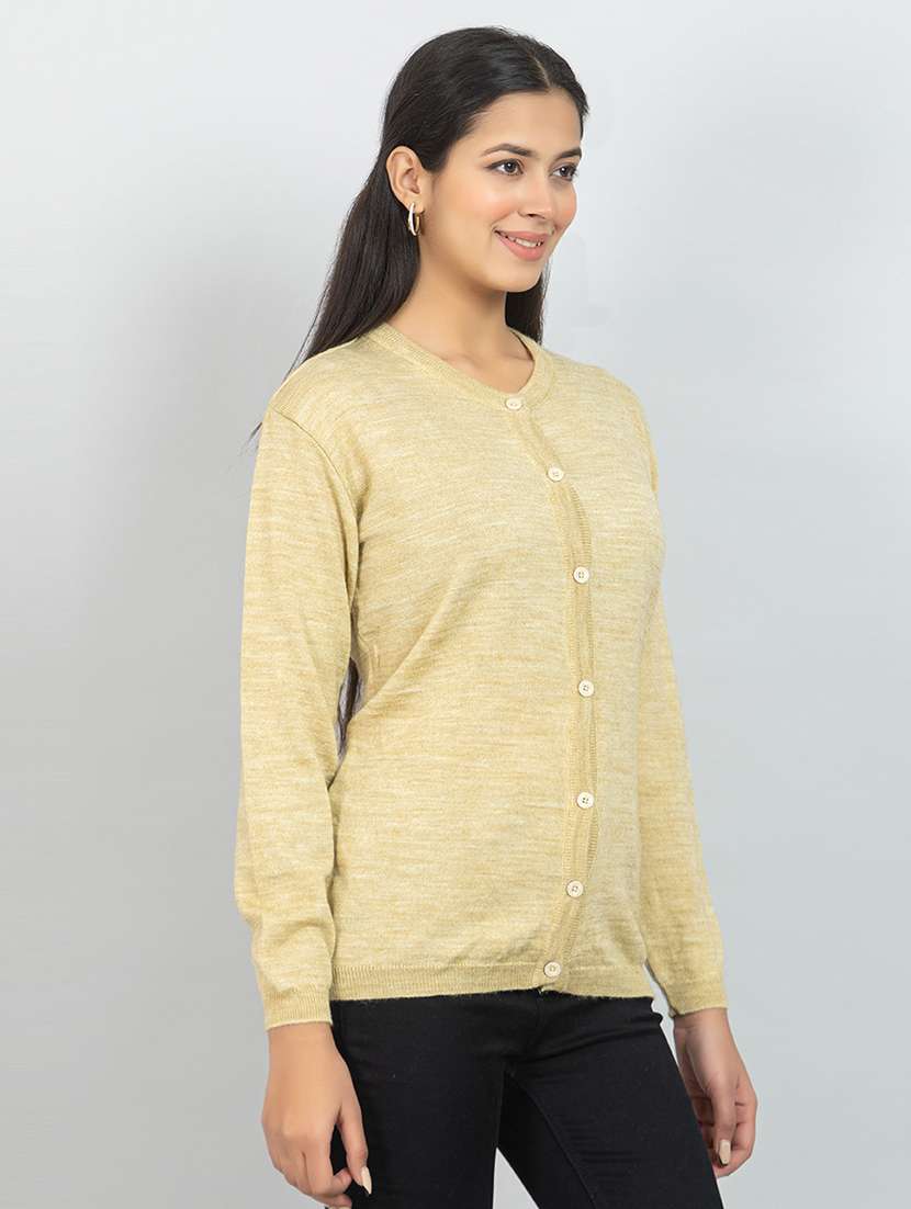 women solid long sleeve cardigan - 21689848 - Standard Image - 2