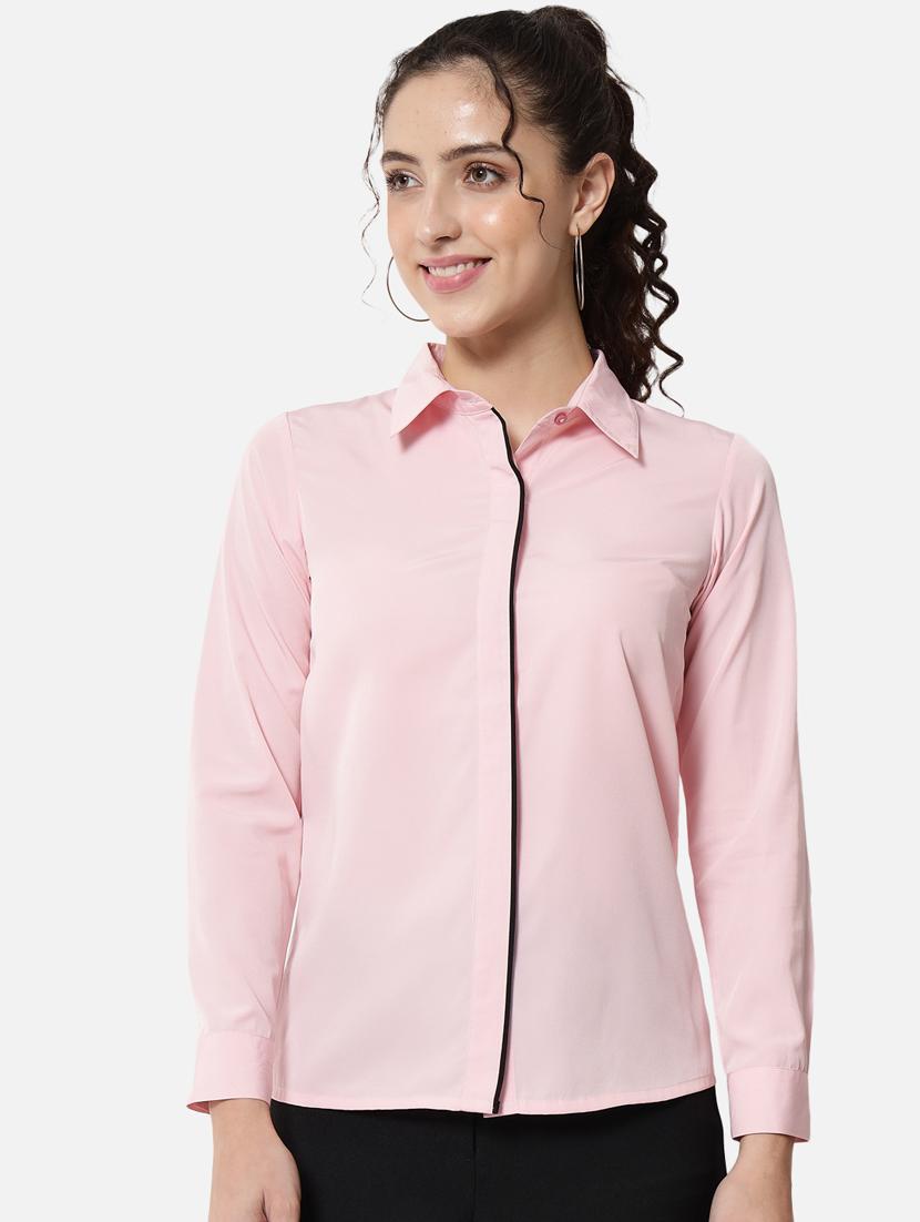 women long sleeves solid regular shirt - 21689873 - Zoom Image - 0