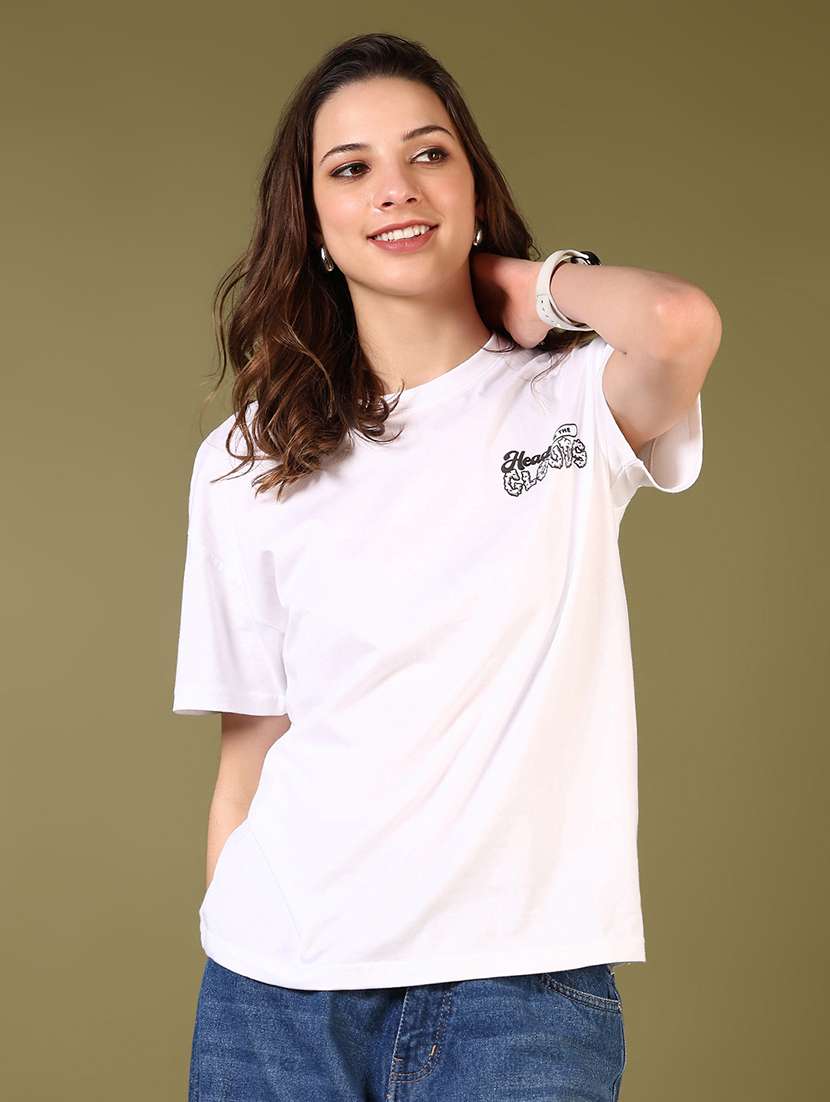 women white graphic short sleeve t-shirt - 21690064 -  Standard Image - 2