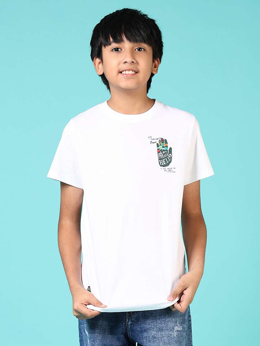 boys back print short sleeve t-shirt