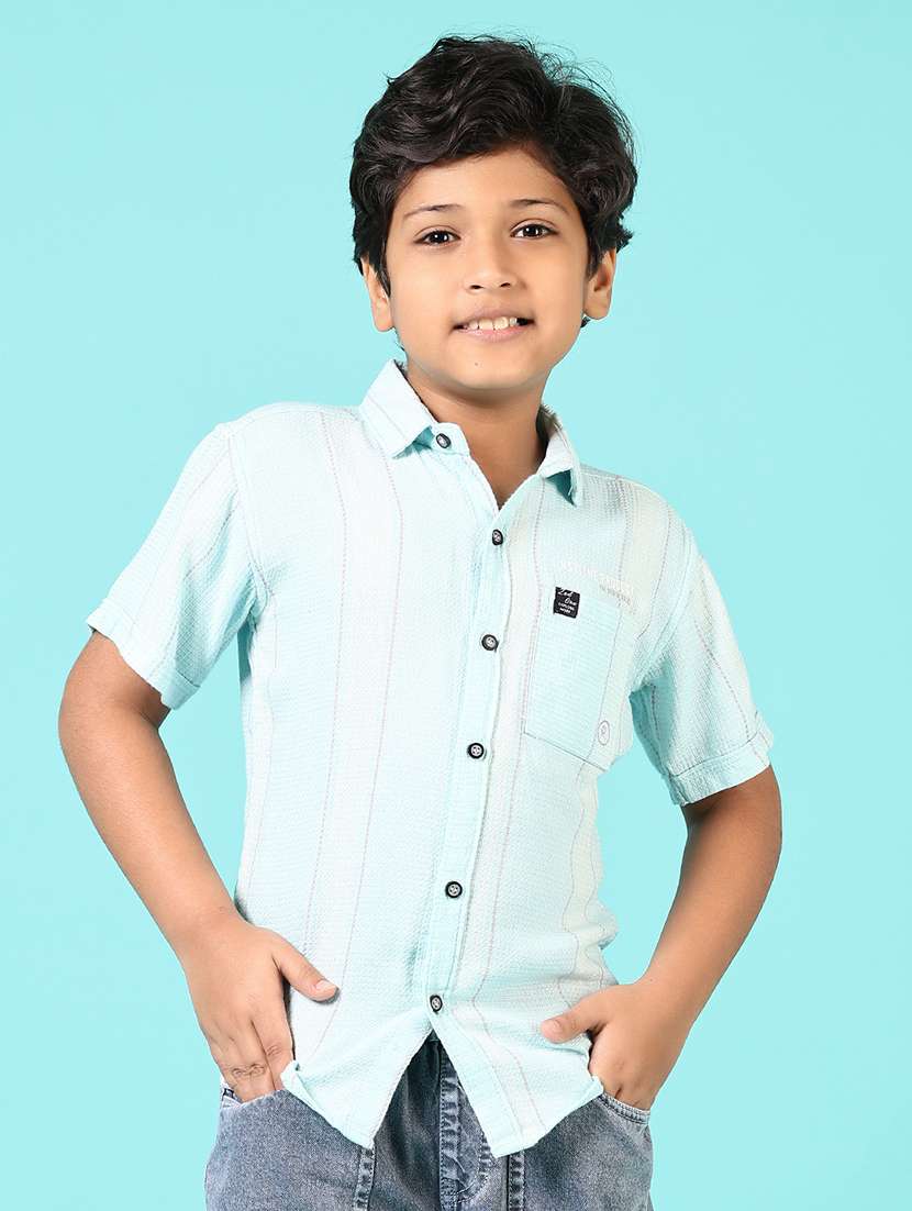 boys collared short sleeves shirt
