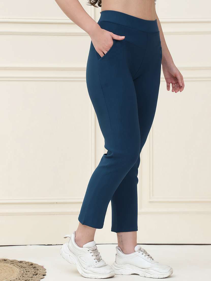 women solid high rise jegging - 21690675 -  Standard Image - 2