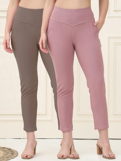 women pack of 2 solid jegging - 21690713 -  Standard Image - 0