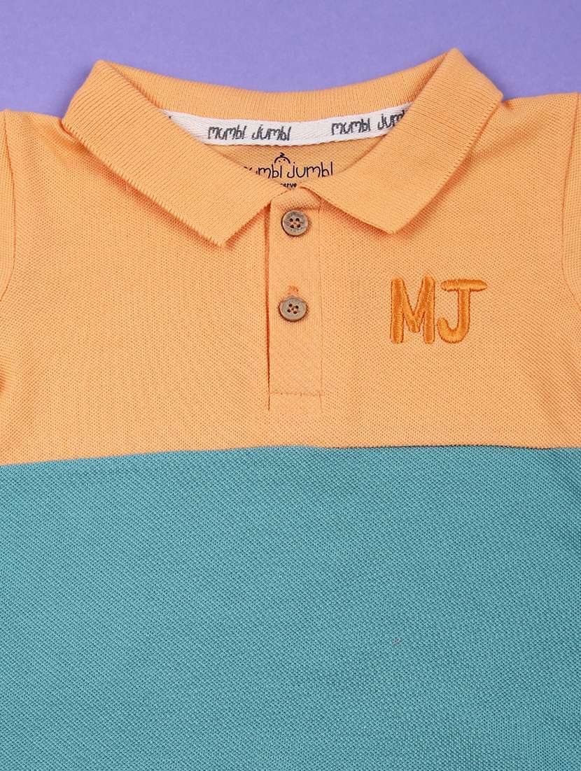 boys color blocked short sleeves polo t-shirt - 21690823 -  Standard Image - 2