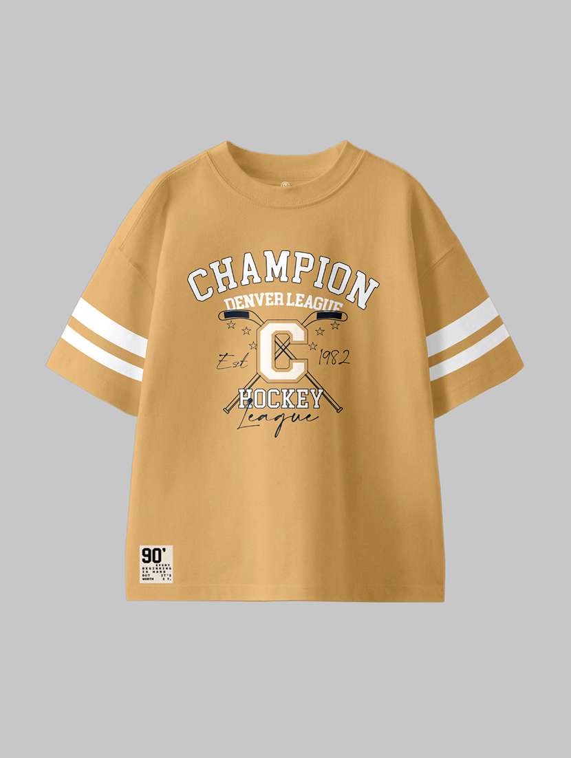 boys front print short sleeve t-shirt