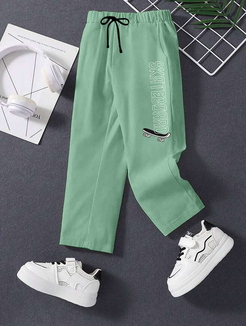 boys typography print track pant