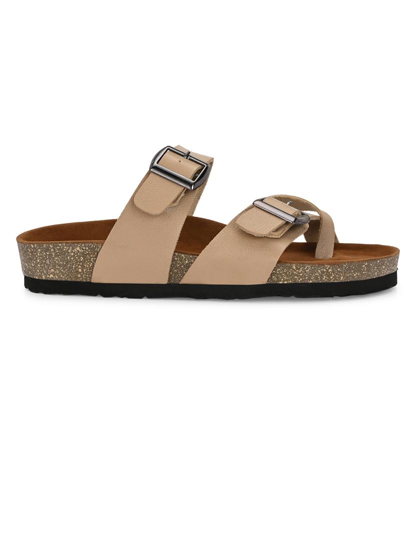 off white pu slip on sandals - 21690938 - Standard Image - 2