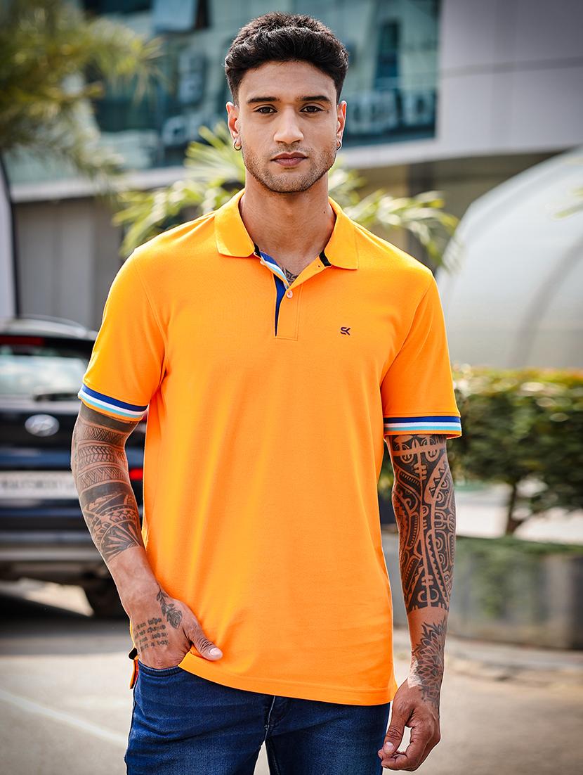 men short sleeves plain polo t-shirt  - 21691013 -  Zoom Image - 0