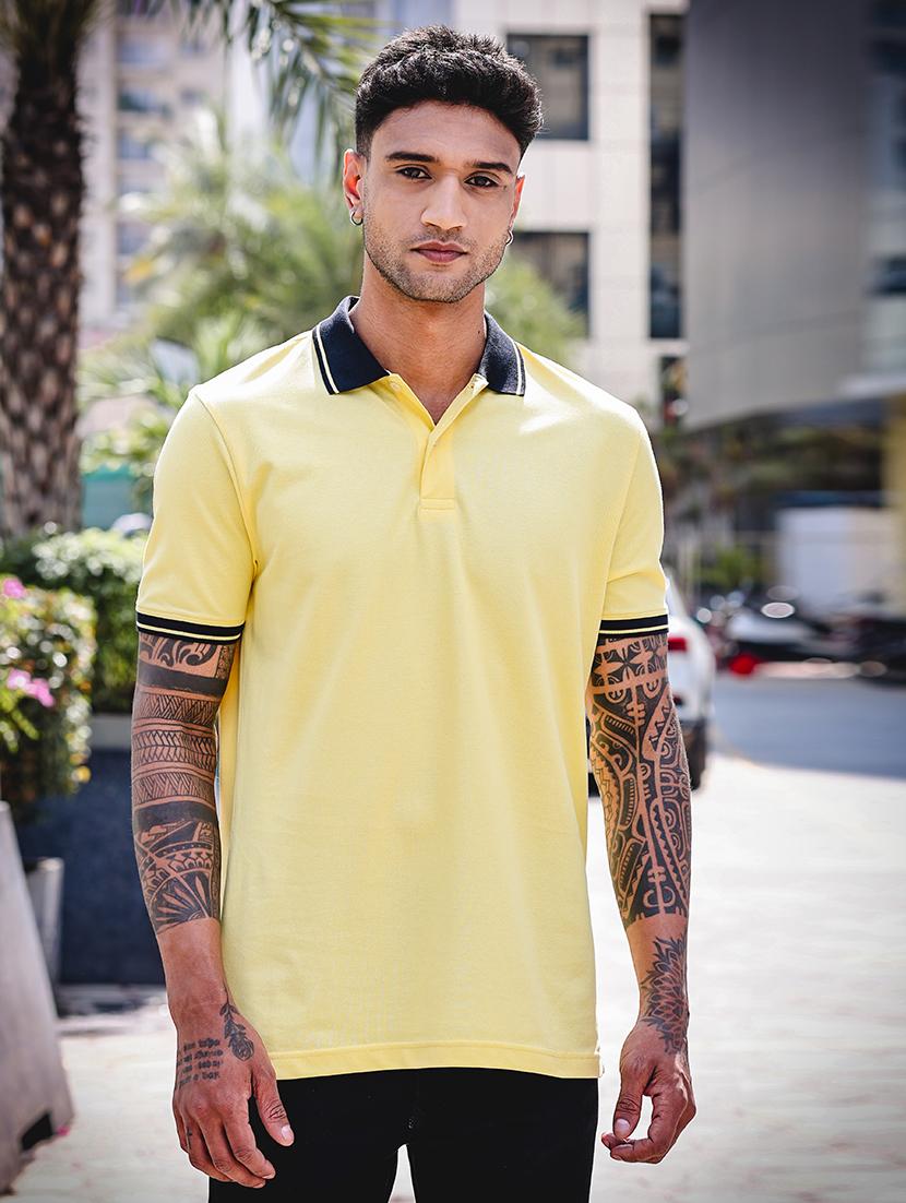 men short sleeves plain polo t-shirt - 21691014 - Zoom Image - 0