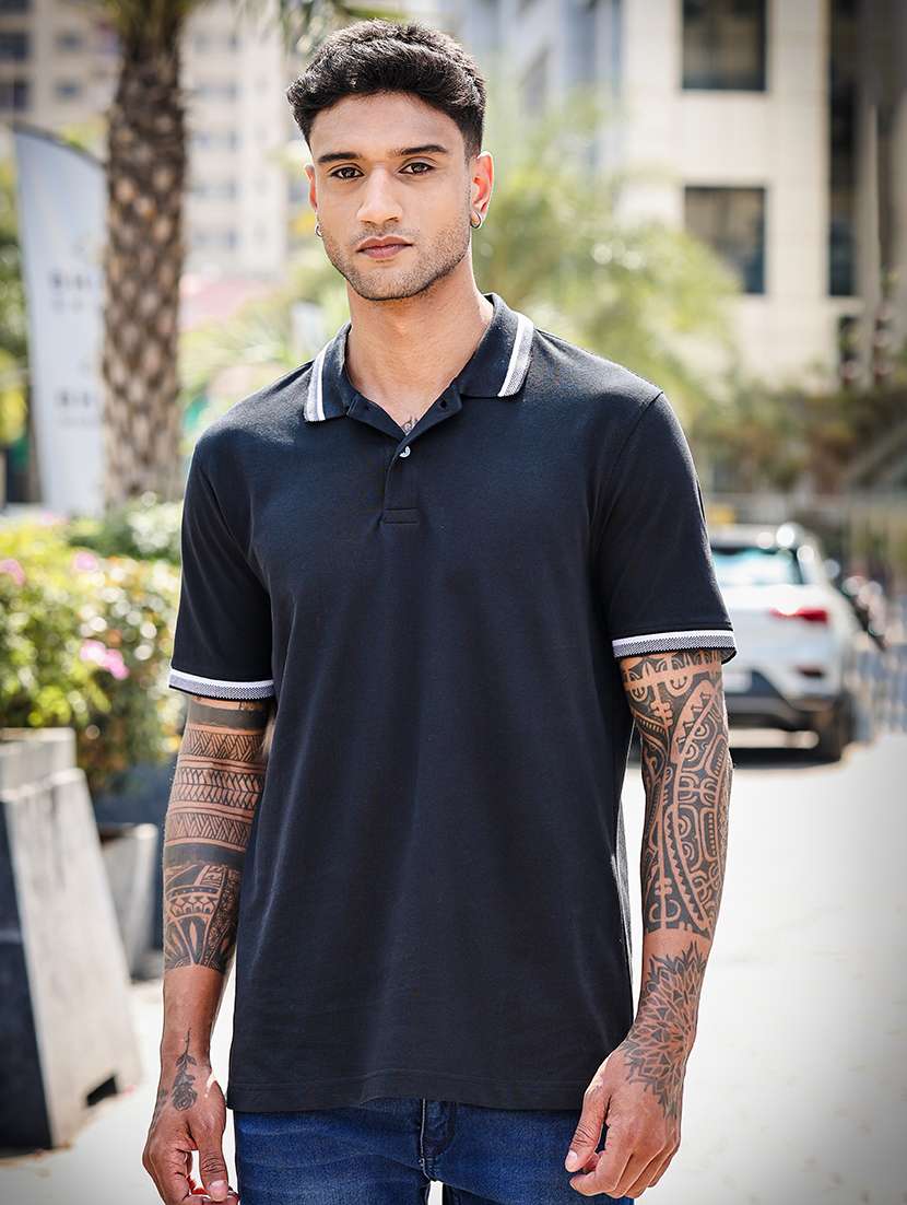 men short sleeves plain polo t-shirt 