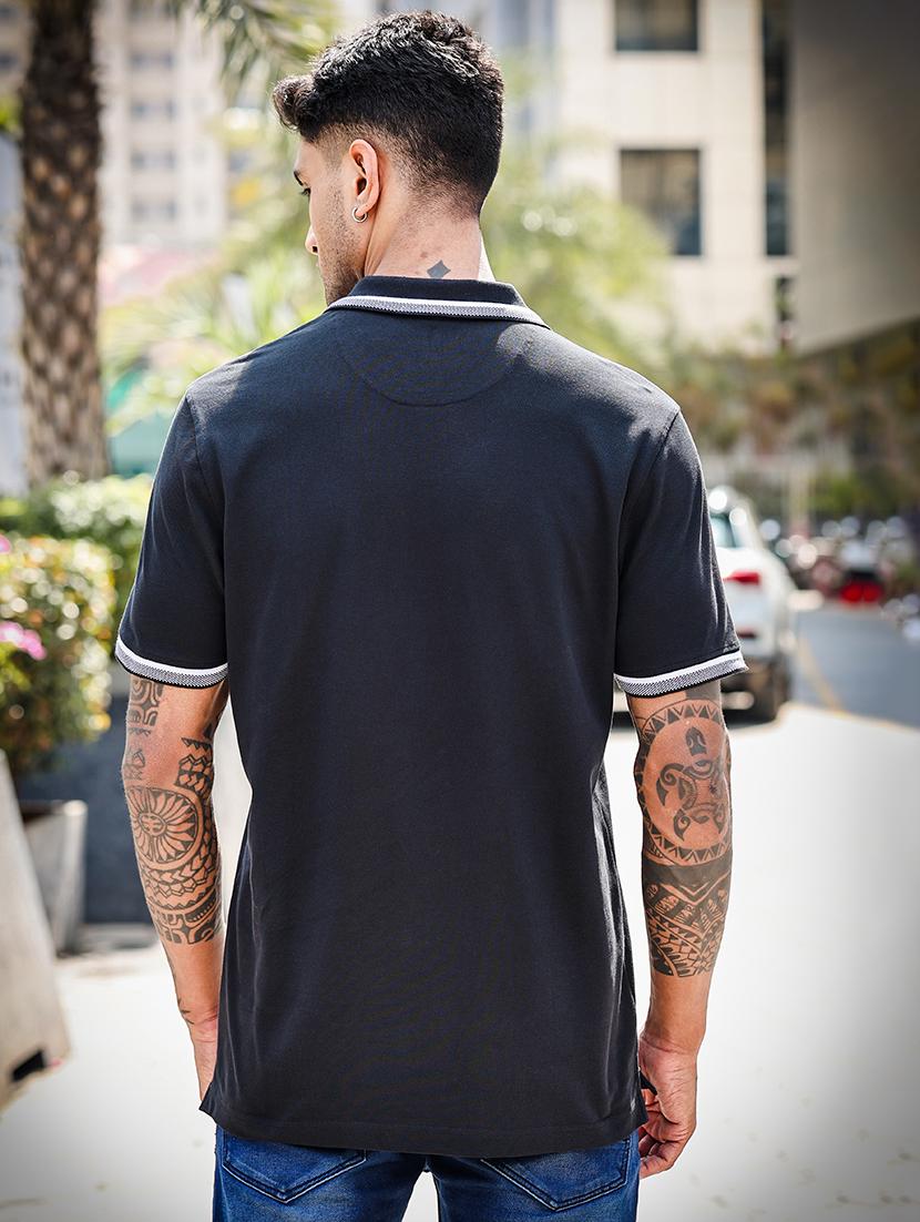 men short sleeves plain polo t-shirt - 21691015 - Standard Image - 2