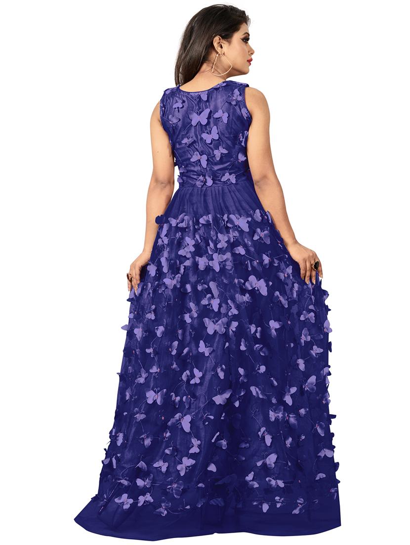 women embellished semi-stitched party wear gown - 21691029 - Standard Image - 2