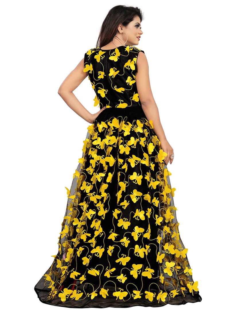 women embellished semi-stitched party wear gown - 21691071 -  Standard Image - 2