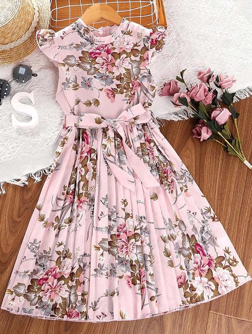 girls floral printed fit & flare dress - 21691194 -  Standard Image - 0