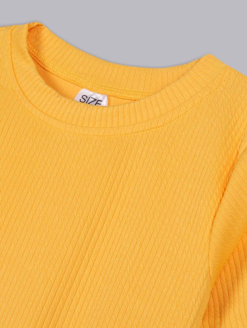 girls round neck solid top - 21691285 - Standard Image - 2