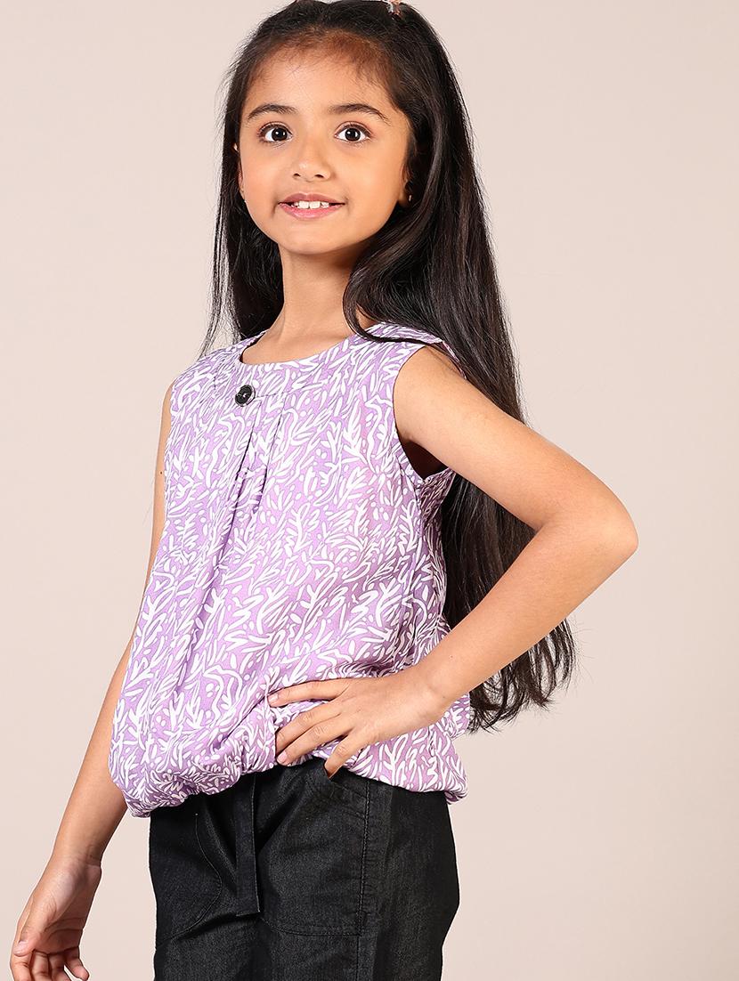 girls printed sleeveless top - 21691392 - Standard Image - 2
