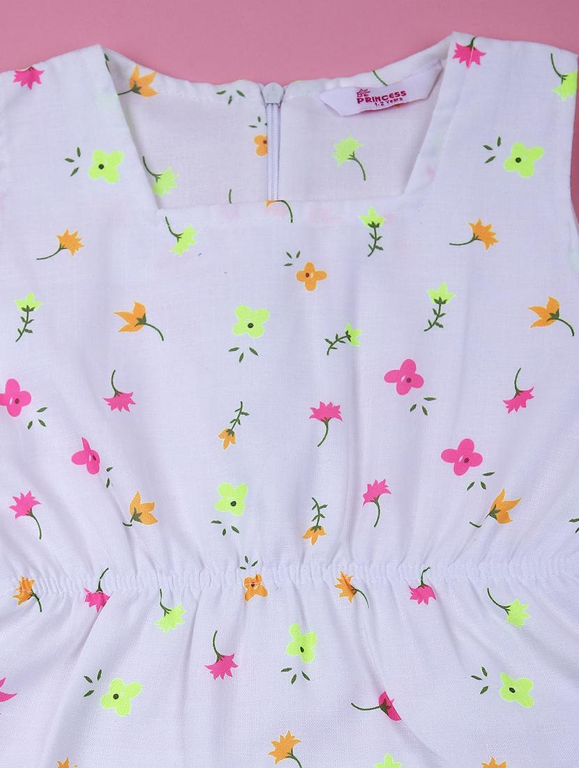girls round neck printed top & shorts set - 21691393 - Standard Image - 2