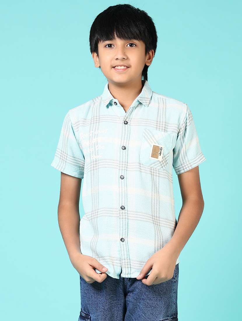 boys collared short sleeves shirt