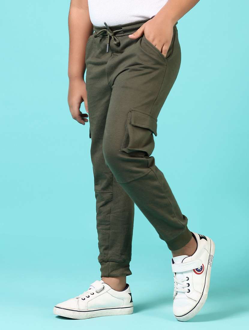 boys solid mid rise cargo - 21691422 -  Standard Image - 2