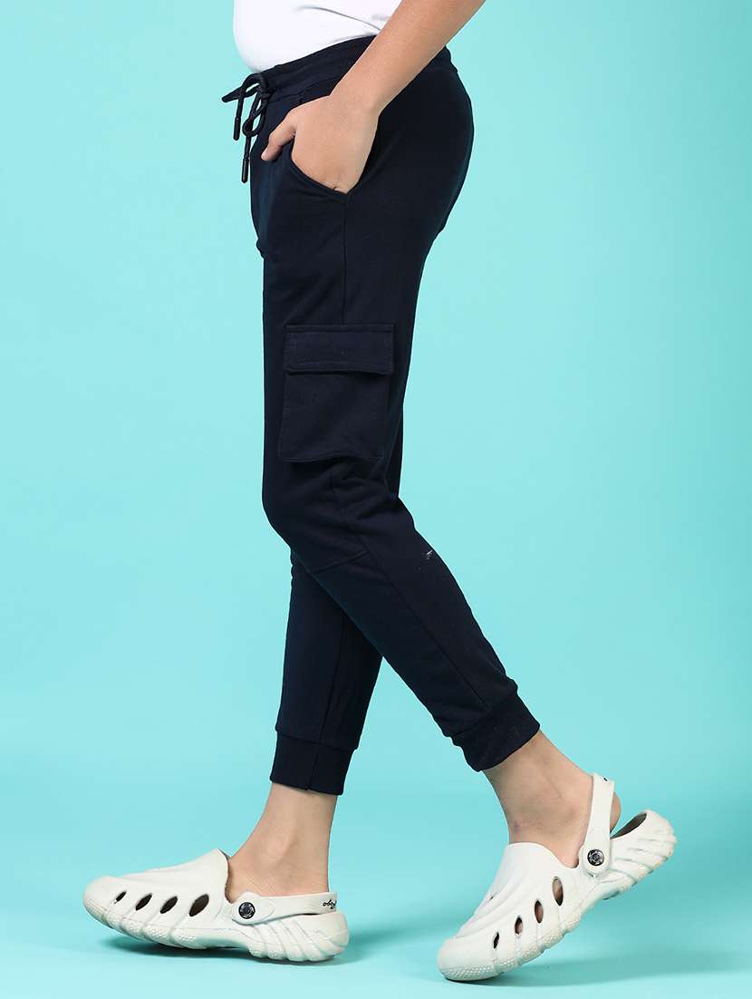 boys solid mid rise cargo - 21691427 - Standard Image - 2