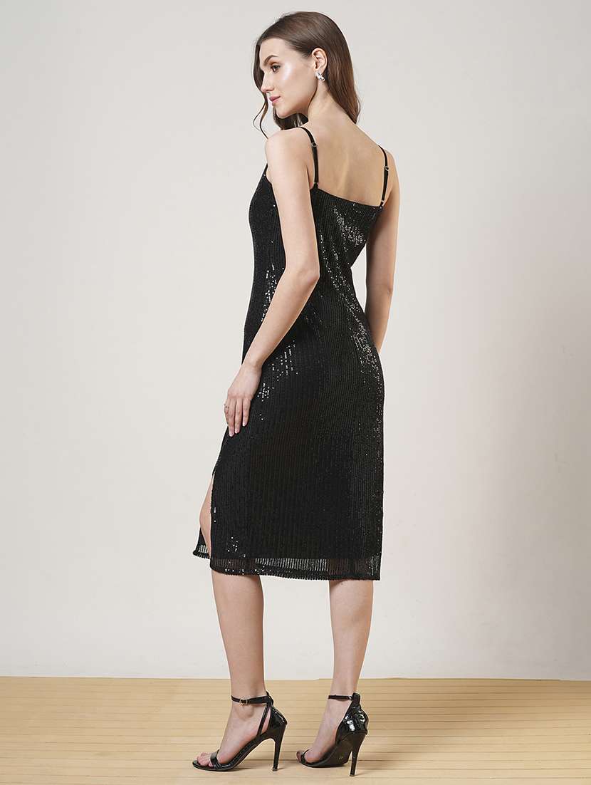 women cowl neck sequined bodycon dress - 21691713 -  Standard Image - 2