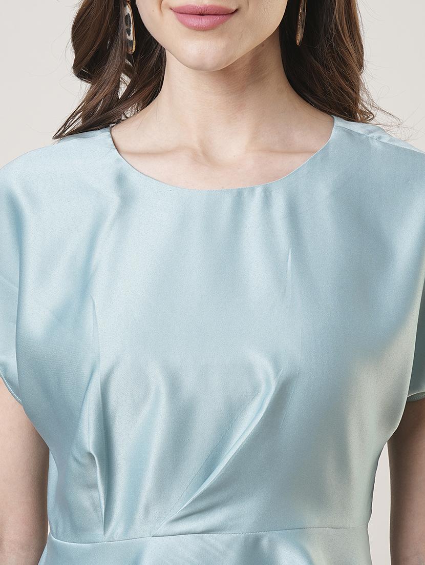 women round neck solid peplum top - 21691719 - Standard Image - 2