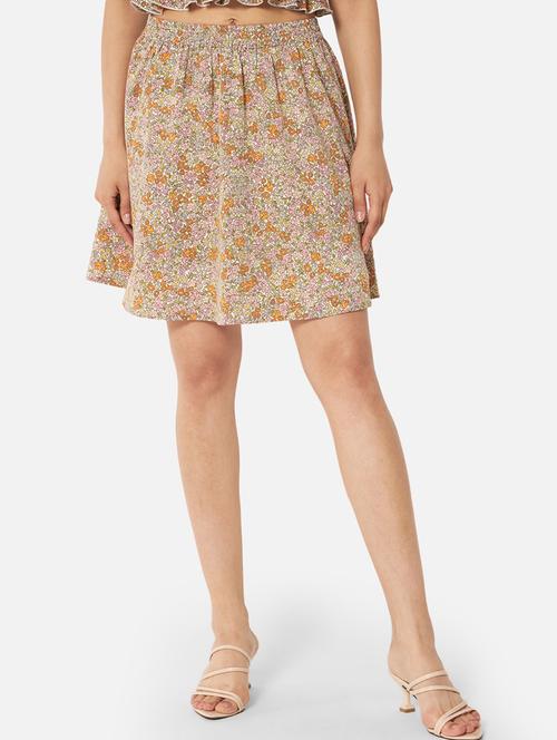 women printed high rise flared skirt - 21691800 - Standard Image - 0