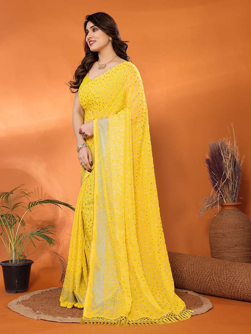 women foil printed saree with blouse - 21691819 -  Standard Image - 2