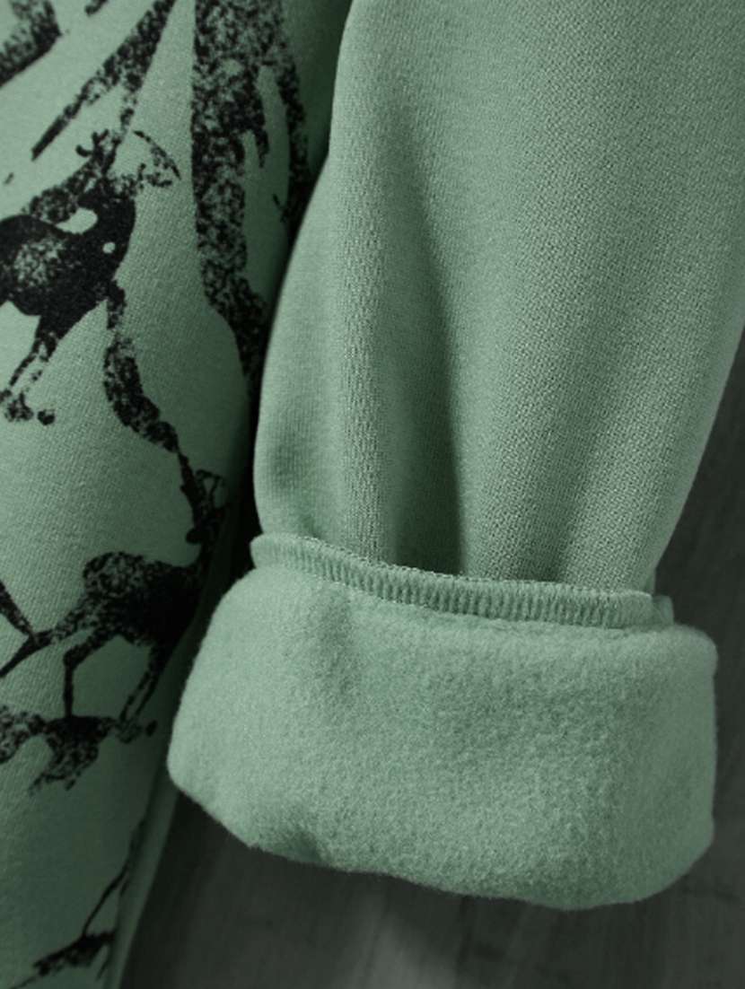 men long sleeves front print sweatshirt - 21692046 -  Standard Image - 2