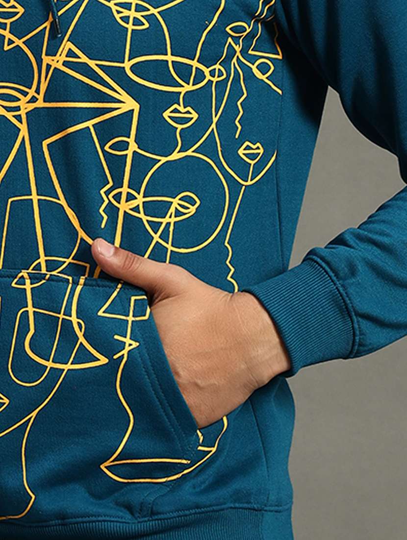 men long sleeves front print sweatshirt - 21692051 -  Standard Image - 2