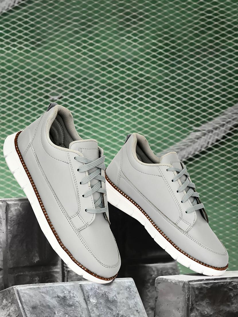men grey lace up sneakers - 21692065 - Zoom Image - 0