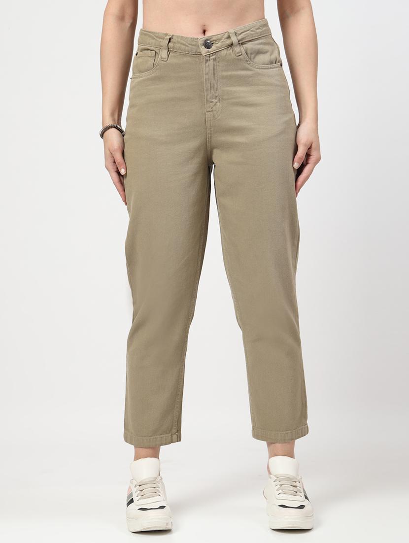 women mid rise straight fit plain jeans - 21692086 - Zoom Image - 0