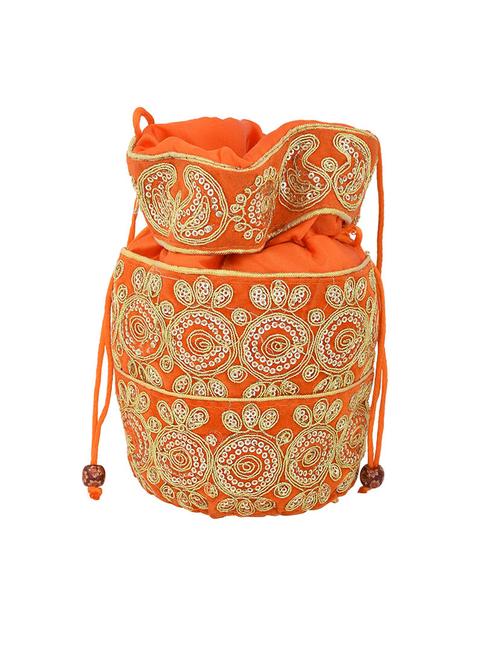 women orange embroidered potli - 21692091 - Standard Image - 0