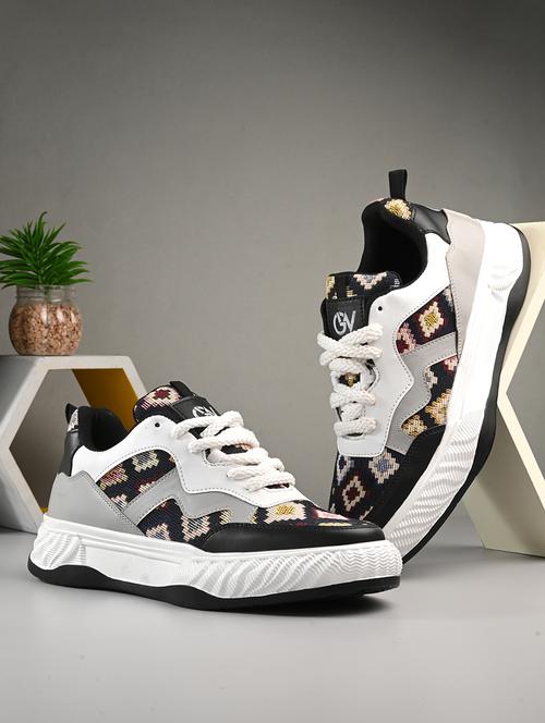 men self design lace up sneaker - 21692119 -  Standard Image - 0