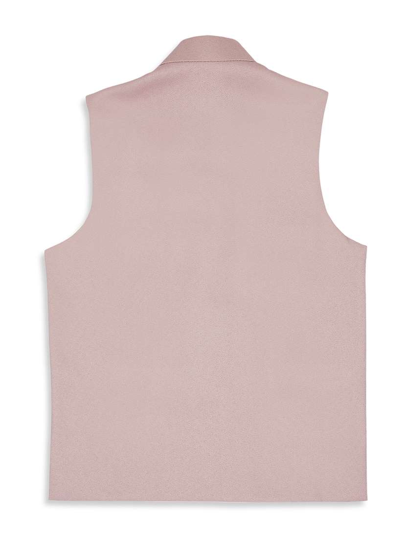 Boys Mandarin Neck Solid Nehru Jacket - 21692261 -  Standard Image - 2