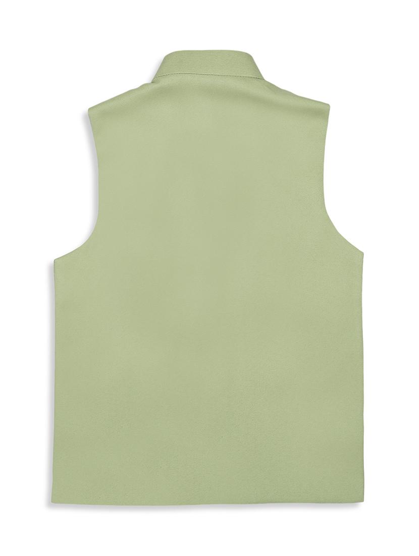 boys mandarin neck solid nehru jacket - 21692263 - Standard Image - 2