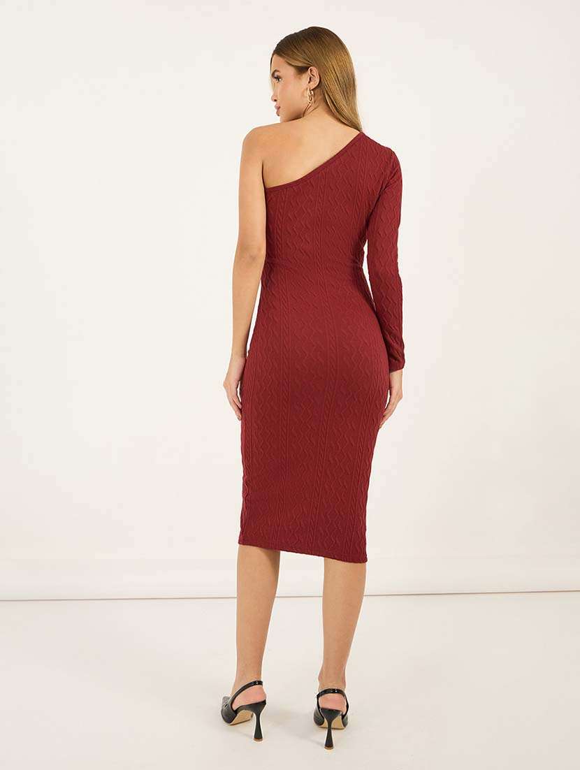 women self designed single shoulder bodycon dress - 21692578 -  Standard Image - 2