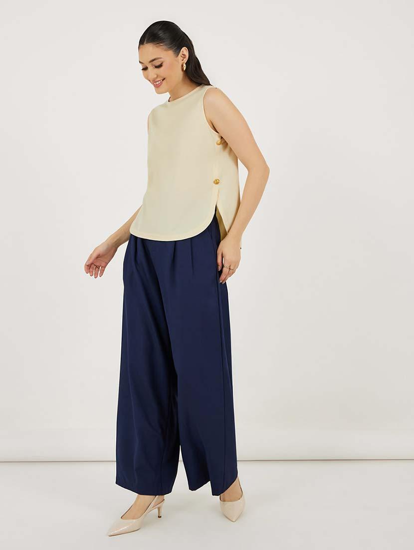 women solid sleeveless regular top - 21692594 - Standard Image - 2