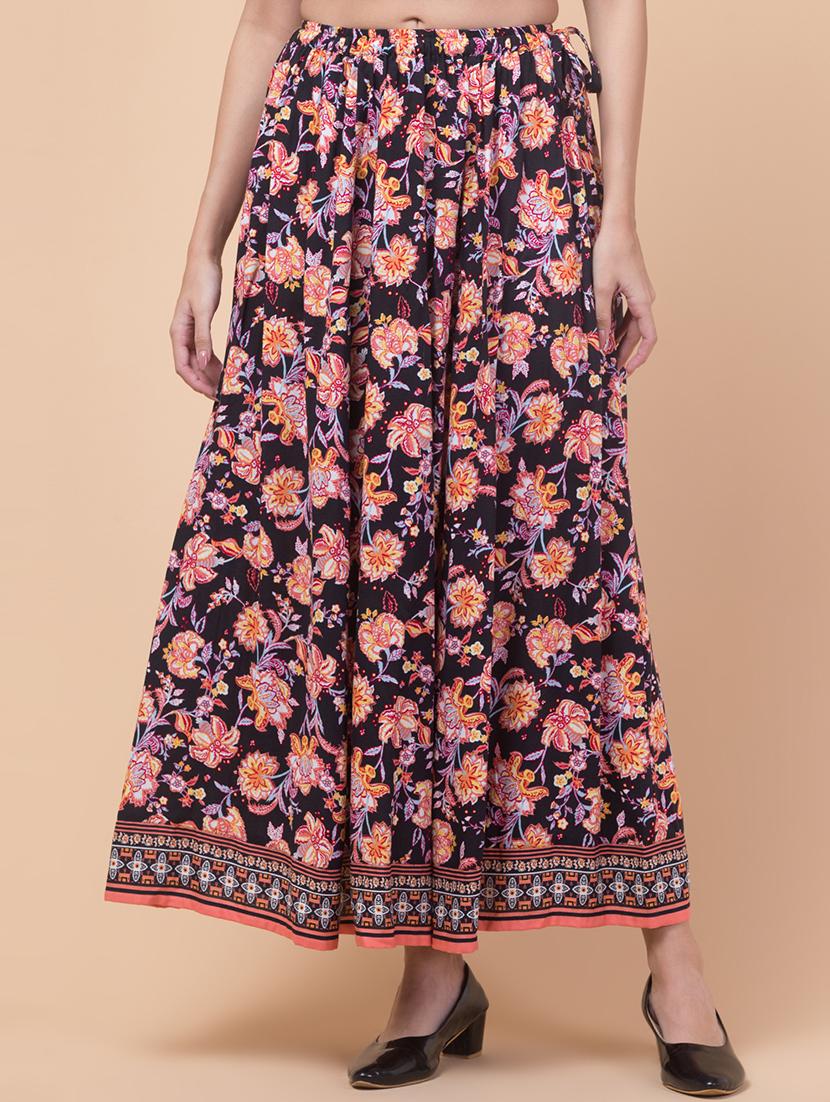 women floral print mid rise flared skirt - 21692637 -  Zoom Image - 0