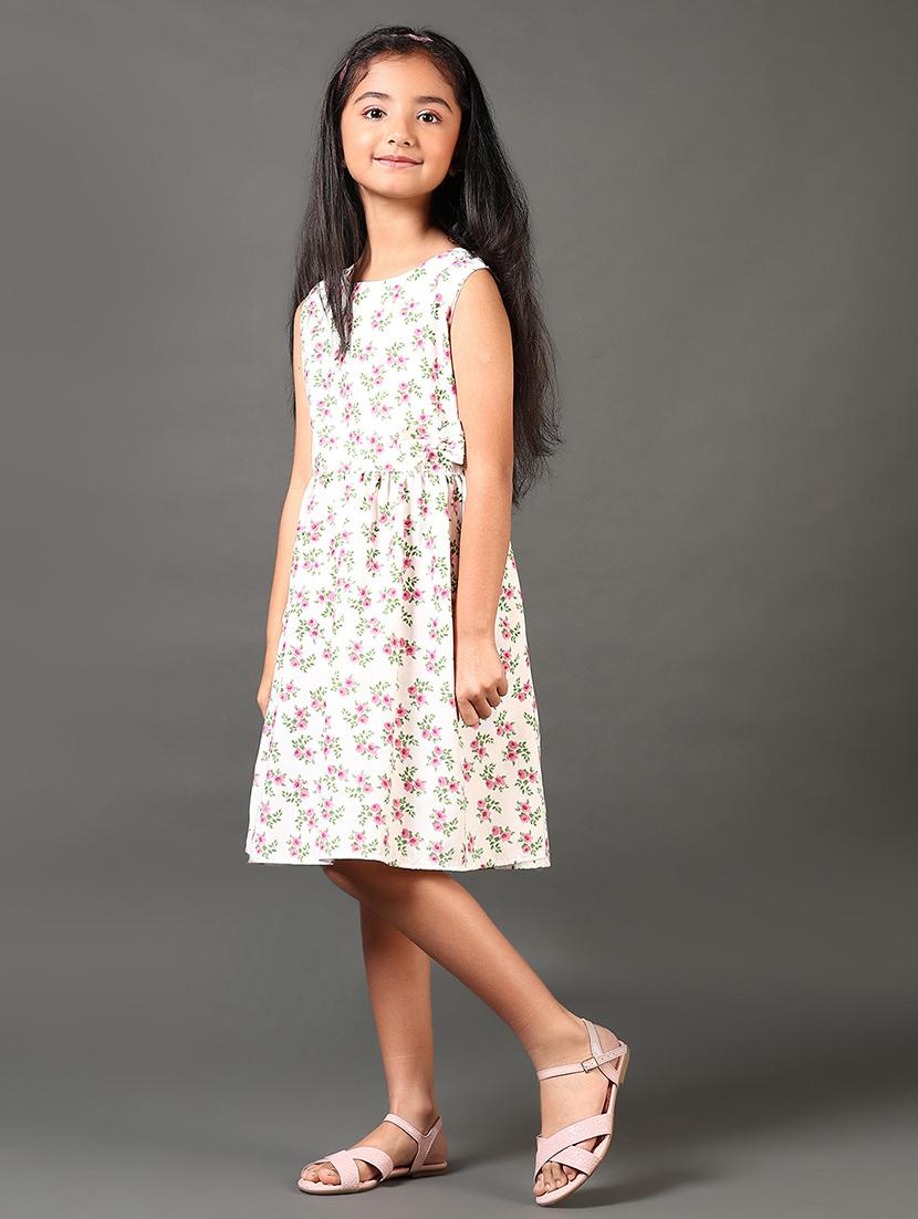girls floral printed sleeveless frock - 21692699 - Standard Image - 2