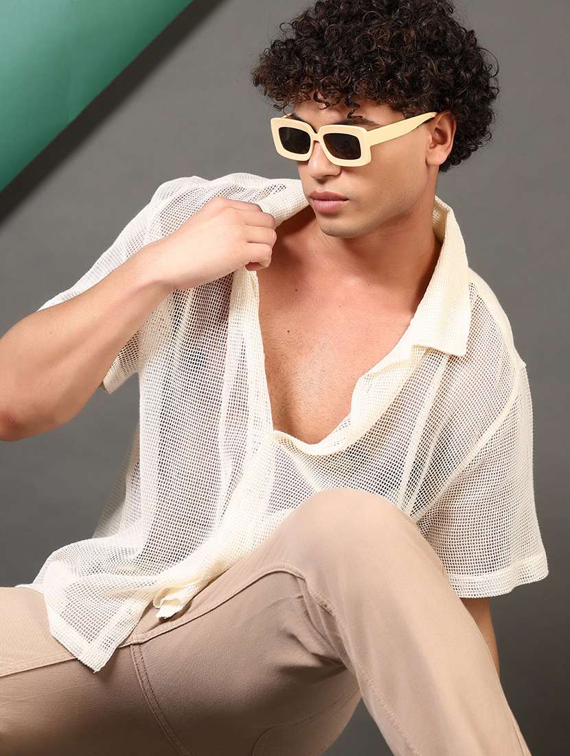 men self design short sleeve regular fit casual shirt - 21692778 - Standard Image - 2