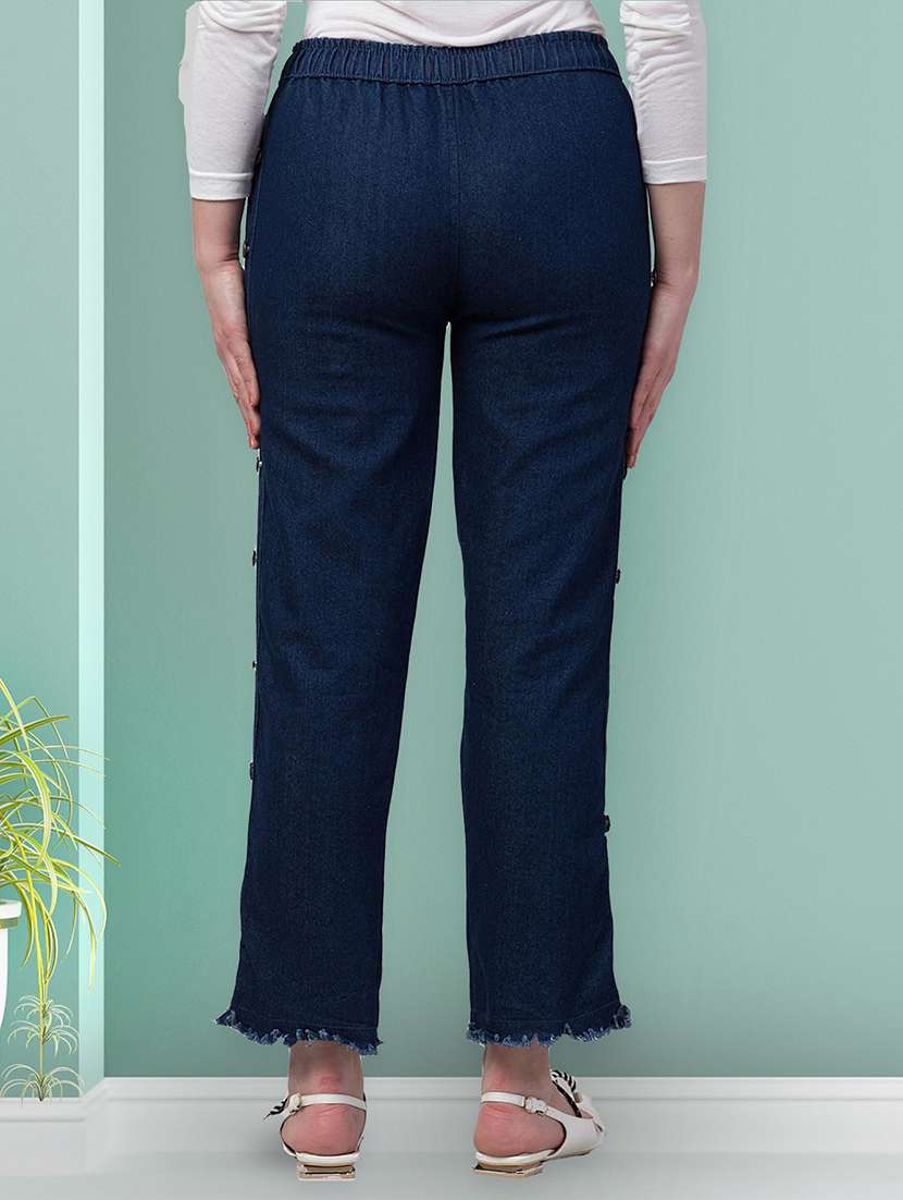women solid mid rise bootcut jean - 21692943 -  Standard Image - 2