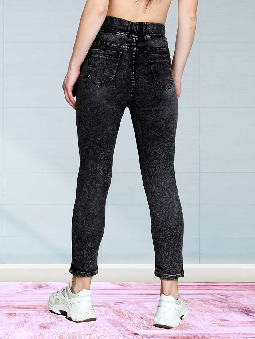 women solid high rise skinny fit jean - 21693096 -  Standard Image - 2