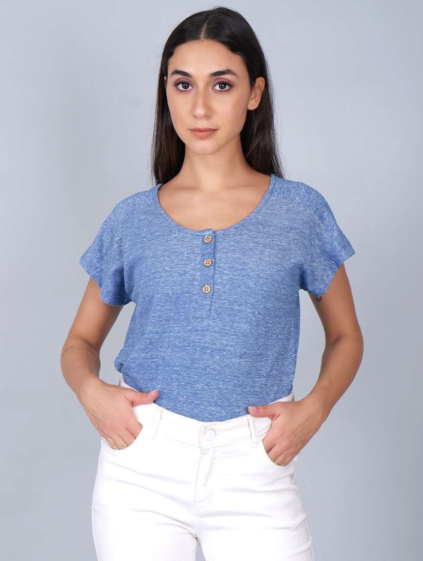 women round neck plain t-shirt