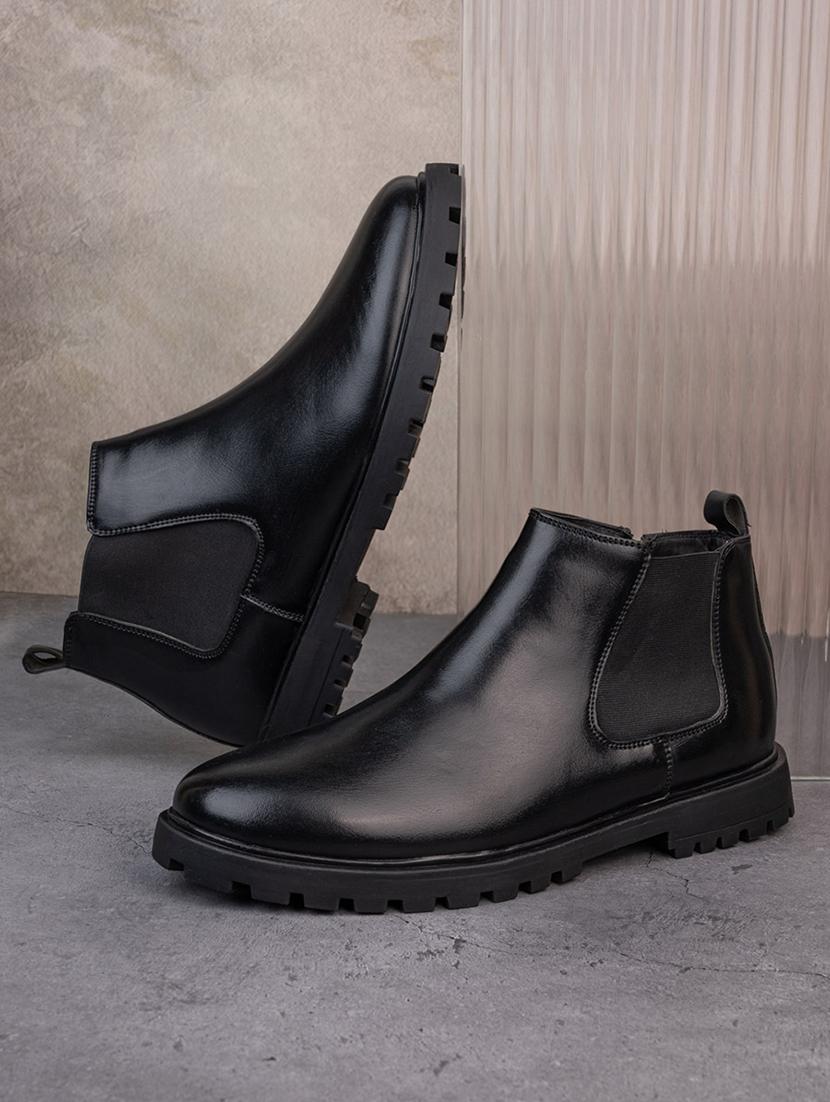 men black slip on boots - 21693543 - Zoom Image - 0