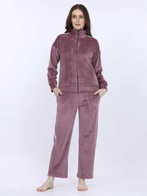 women solid winter wear co-ord set - 21693572 - Standard Image - 0